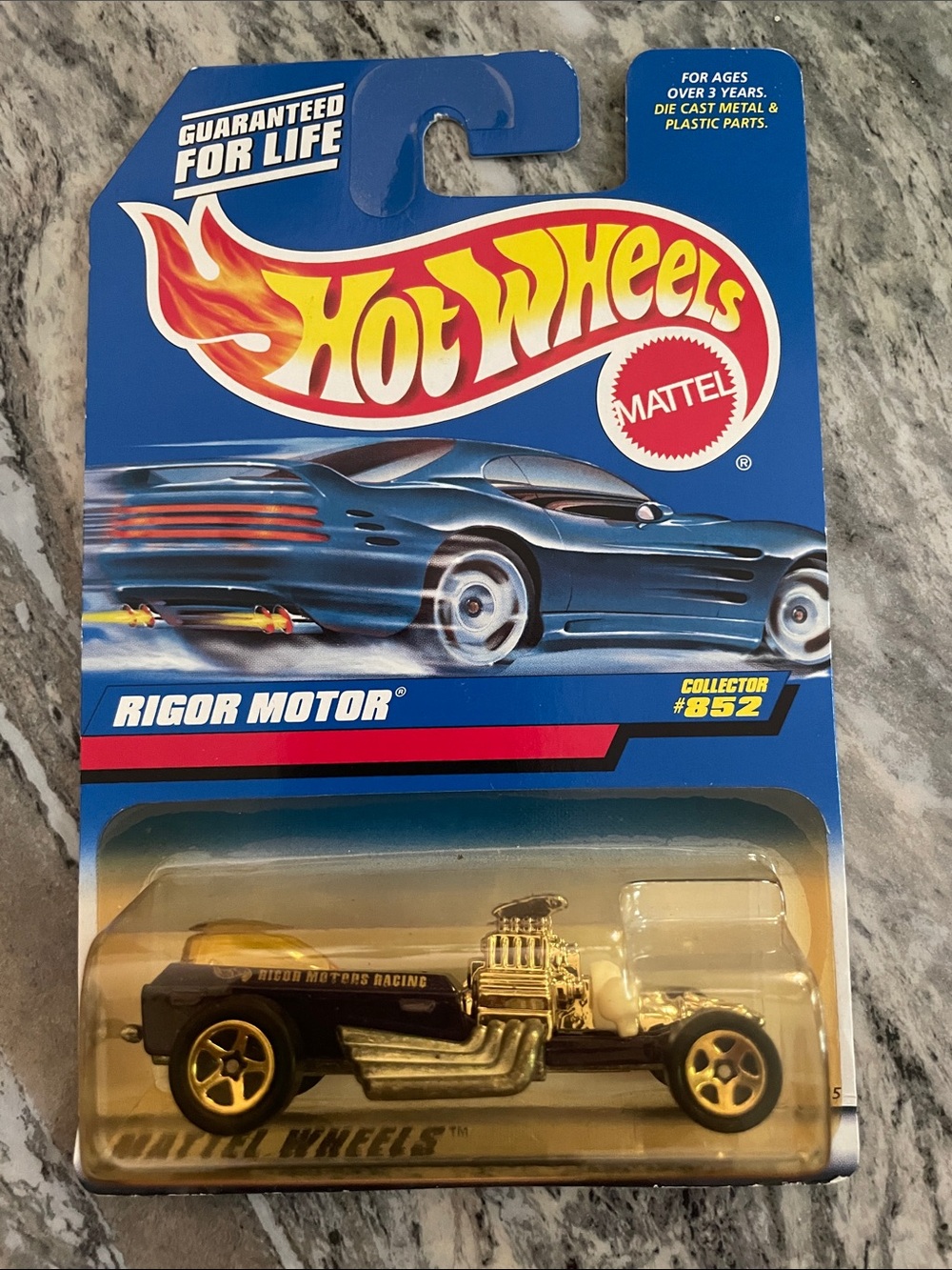 Mattel Hot Wheels Rigor Motor Toy Car - Black and Gold